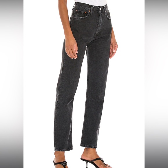 AGOLDE 90's Pinch Waist in Black Tea - Picture 3 of 8